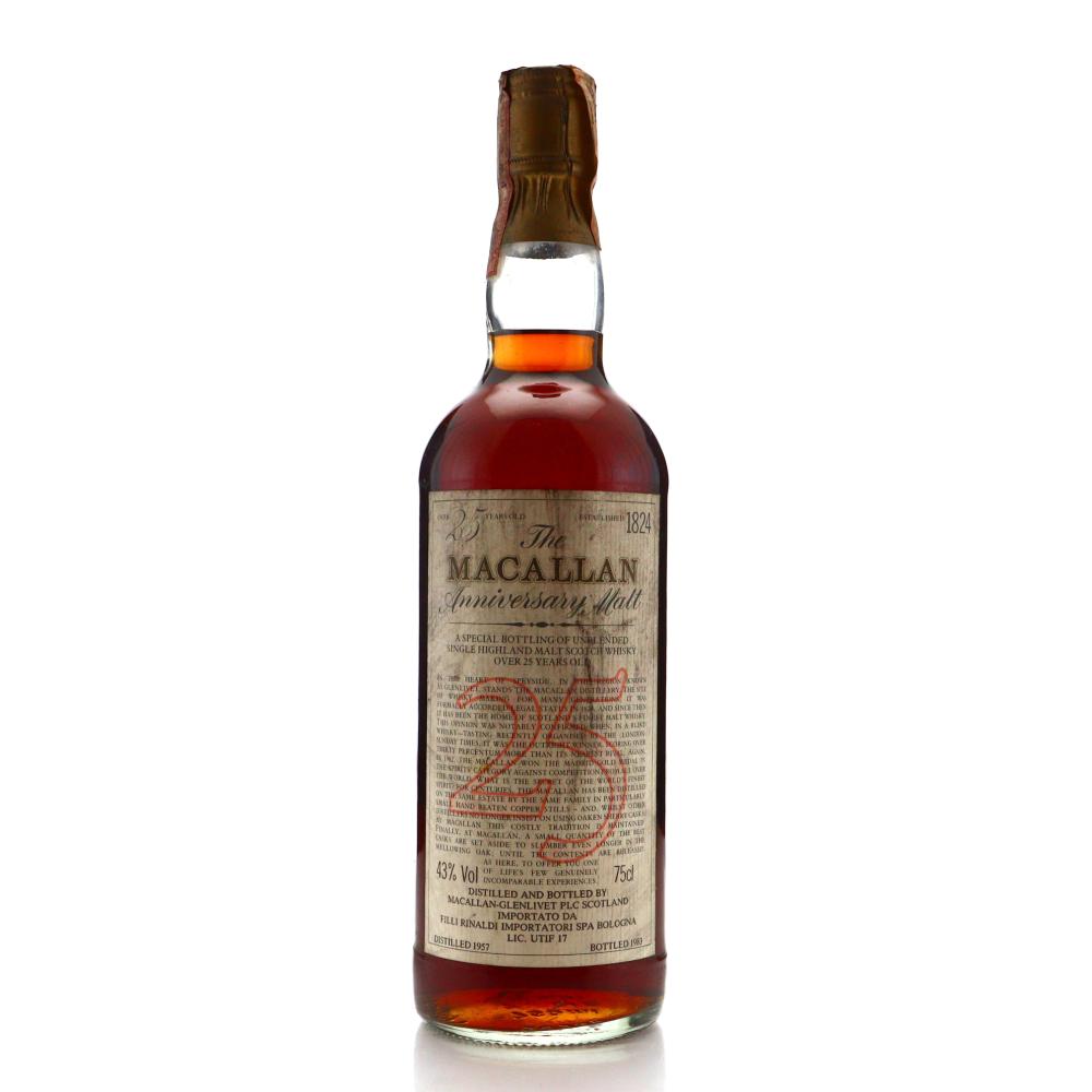 Macallan 1957 Anniversary Malt 25 Year Old / Rinaldi Import