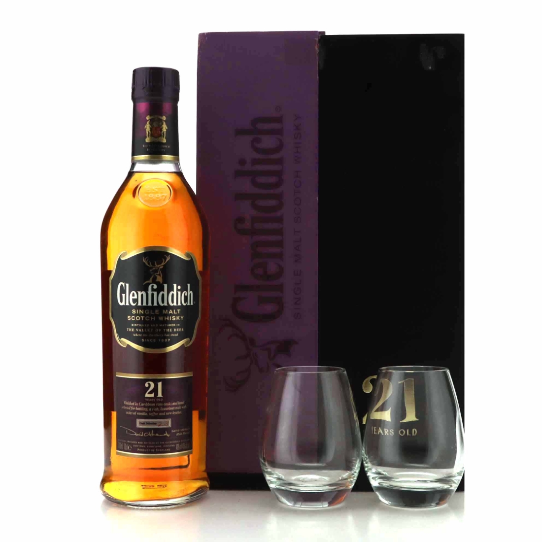 Glenfiddich 21 Year Old Gran Reserva Caribbean Rum Finish Gift Pack