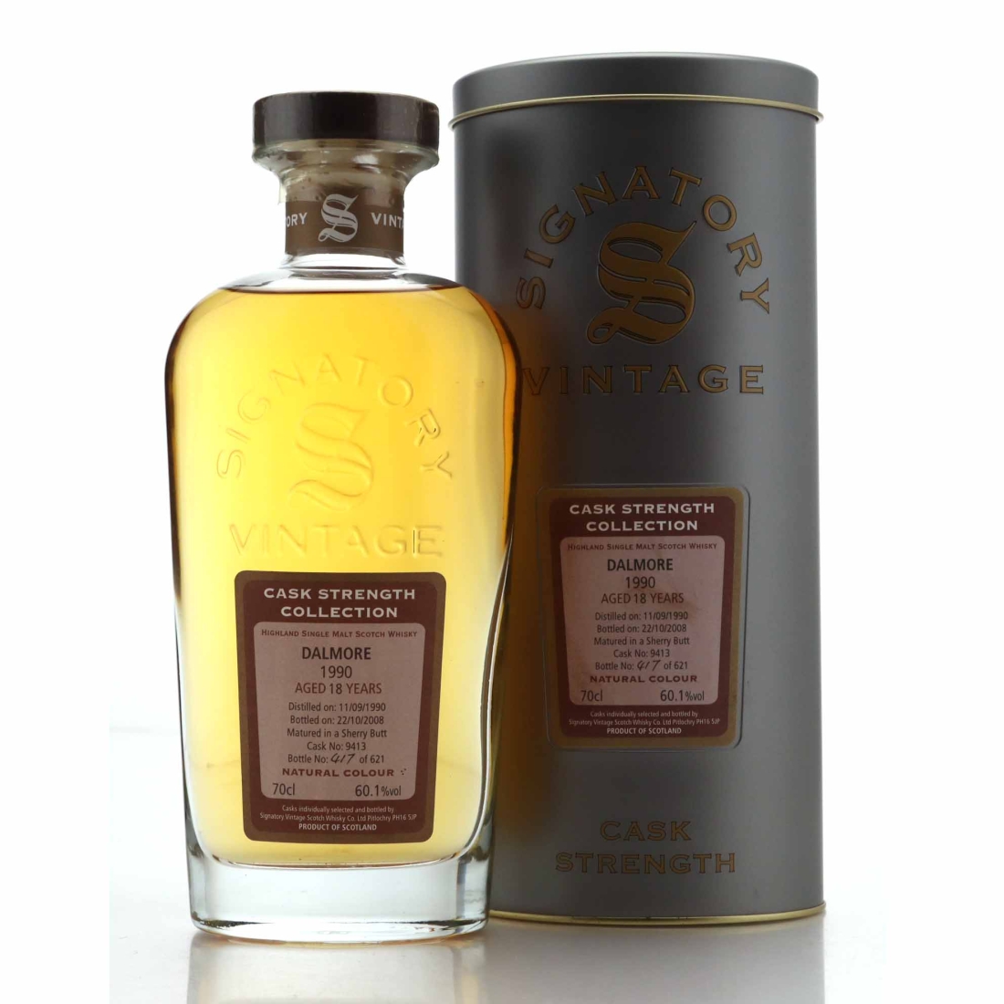 Dalmore 1990 Signatory Vintage 18 Year Old Cask Strength