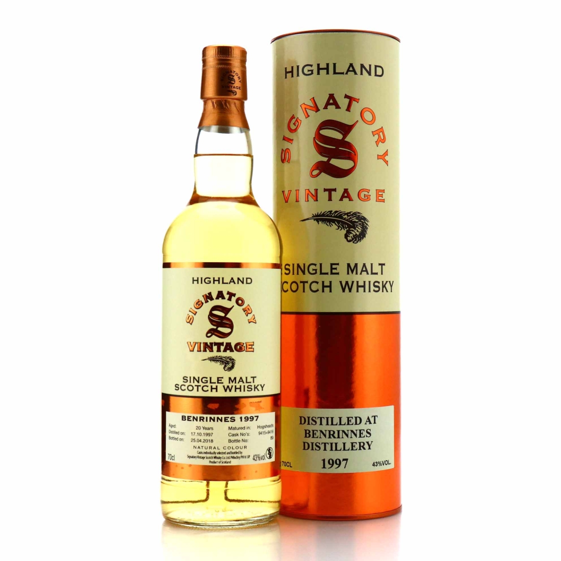 Benrinnes 1997 Signatory Vintage 20 Year Old