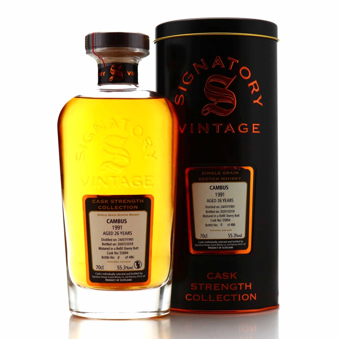Cambus 1991 Signatory Vintage 26 Year Old Cask Strength