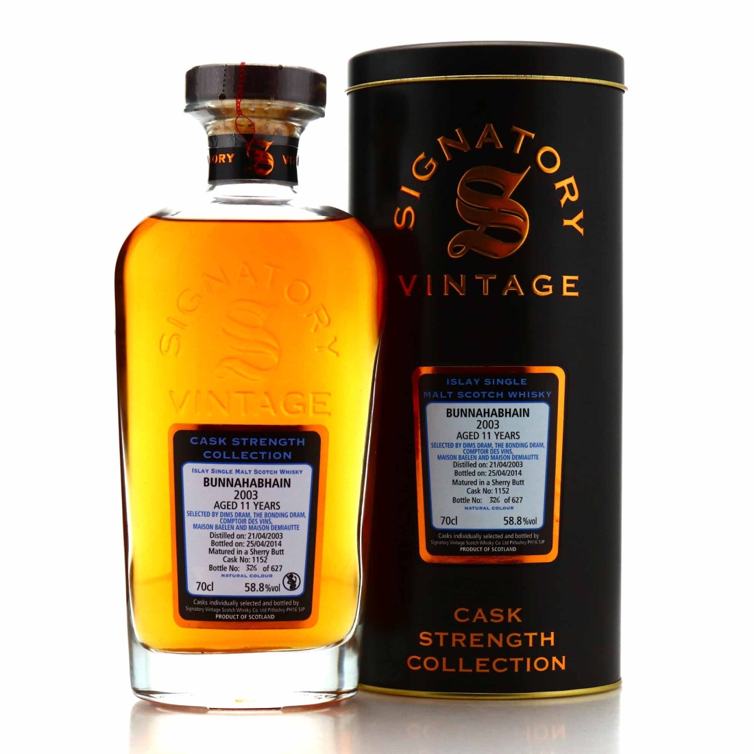 Bunnahabhain 2003 Signatory Vintage Cask Strength 11 Year Old