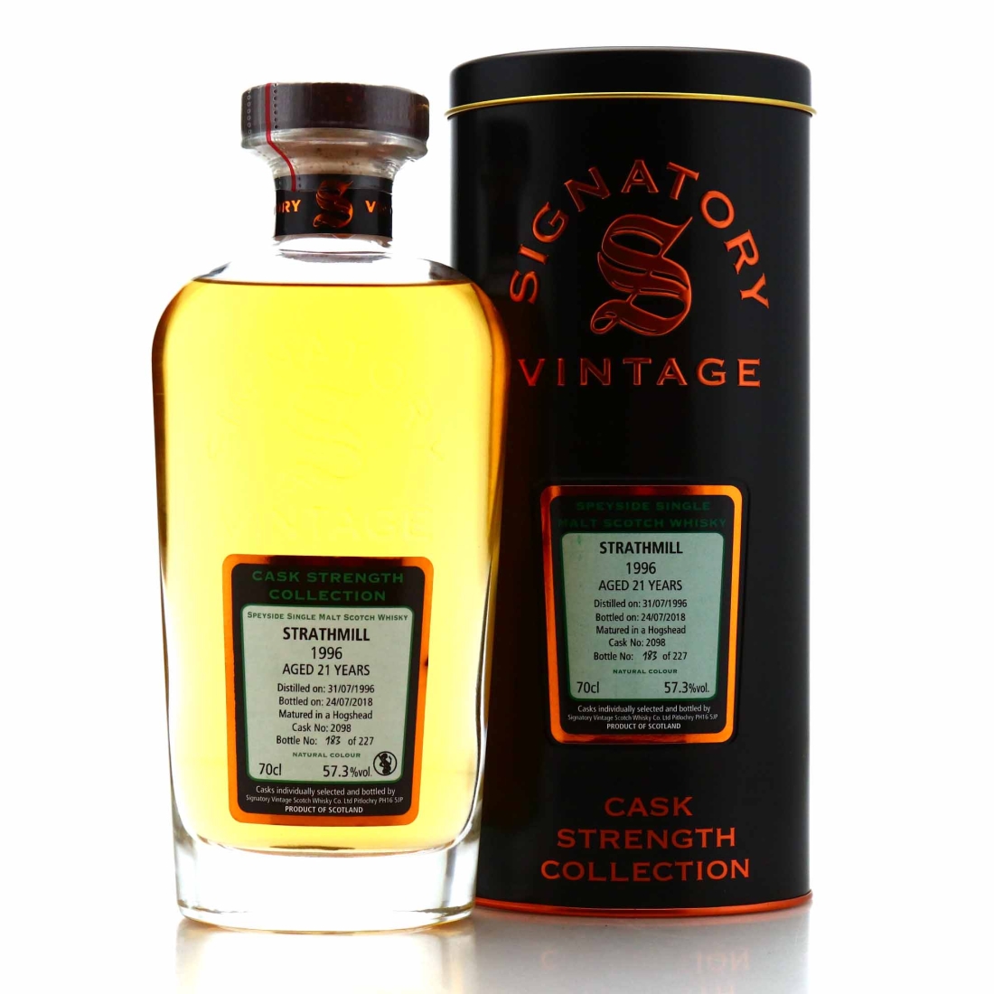 Strathmill 1996 Signatory Vintage 21 Year Old Cask Strength