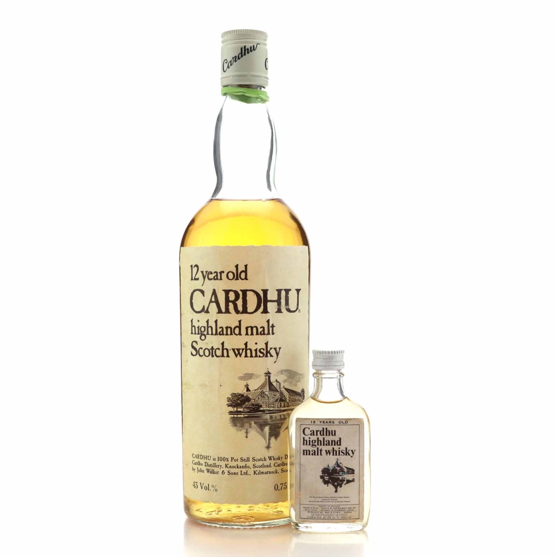 Cardhu 12 Year Old John Walker and Sons 1970s / Kupferberg Import / with miniature