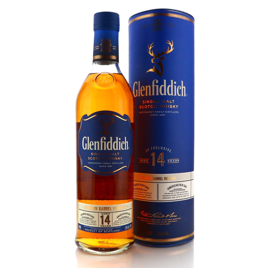 Glenfiddich 14 Year Old Bourbon Barrel Reserve 75cl / US Exclusive