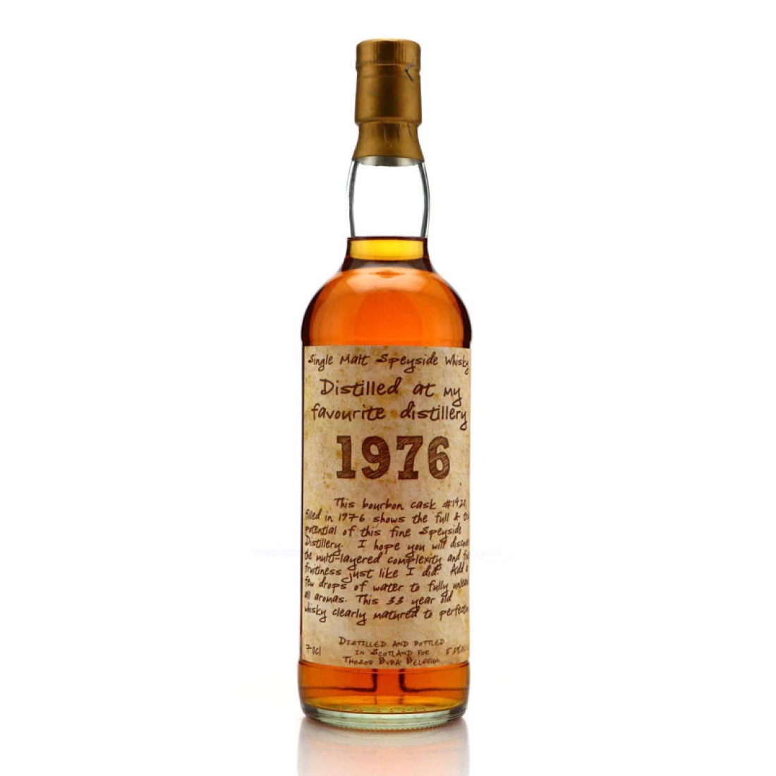 Speyside Single Malt 1976 Thosop 33 Year Old