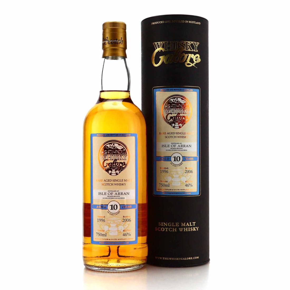 Arran 1996 Whisky Galore 10 Year Old 75cl / US Import