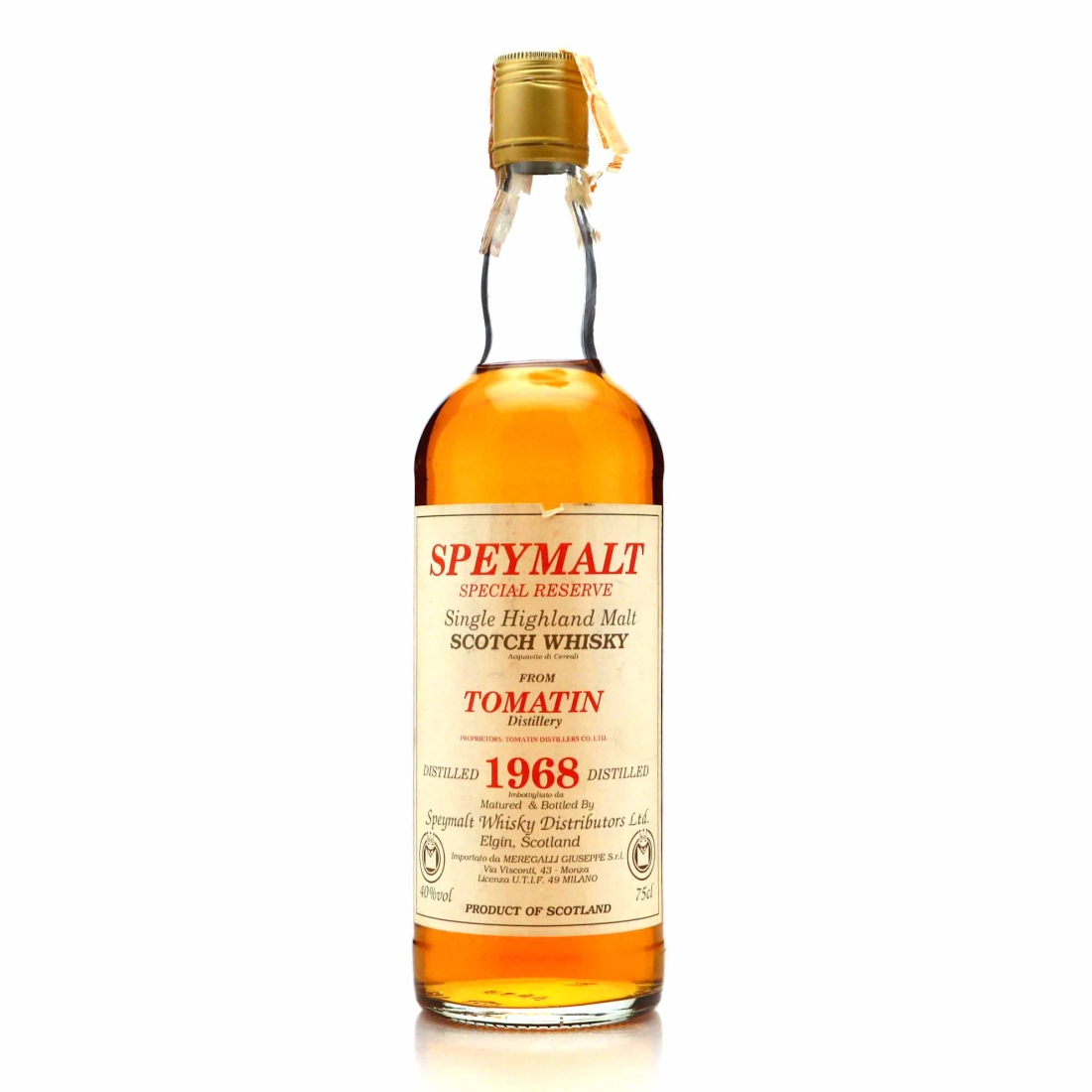 Tomatin 1968 Speymalt / Meregalli Import