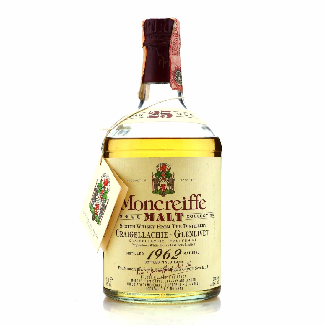 Craigellachie 1962 Moncrieffe 25 Year Old / Meragalli Import