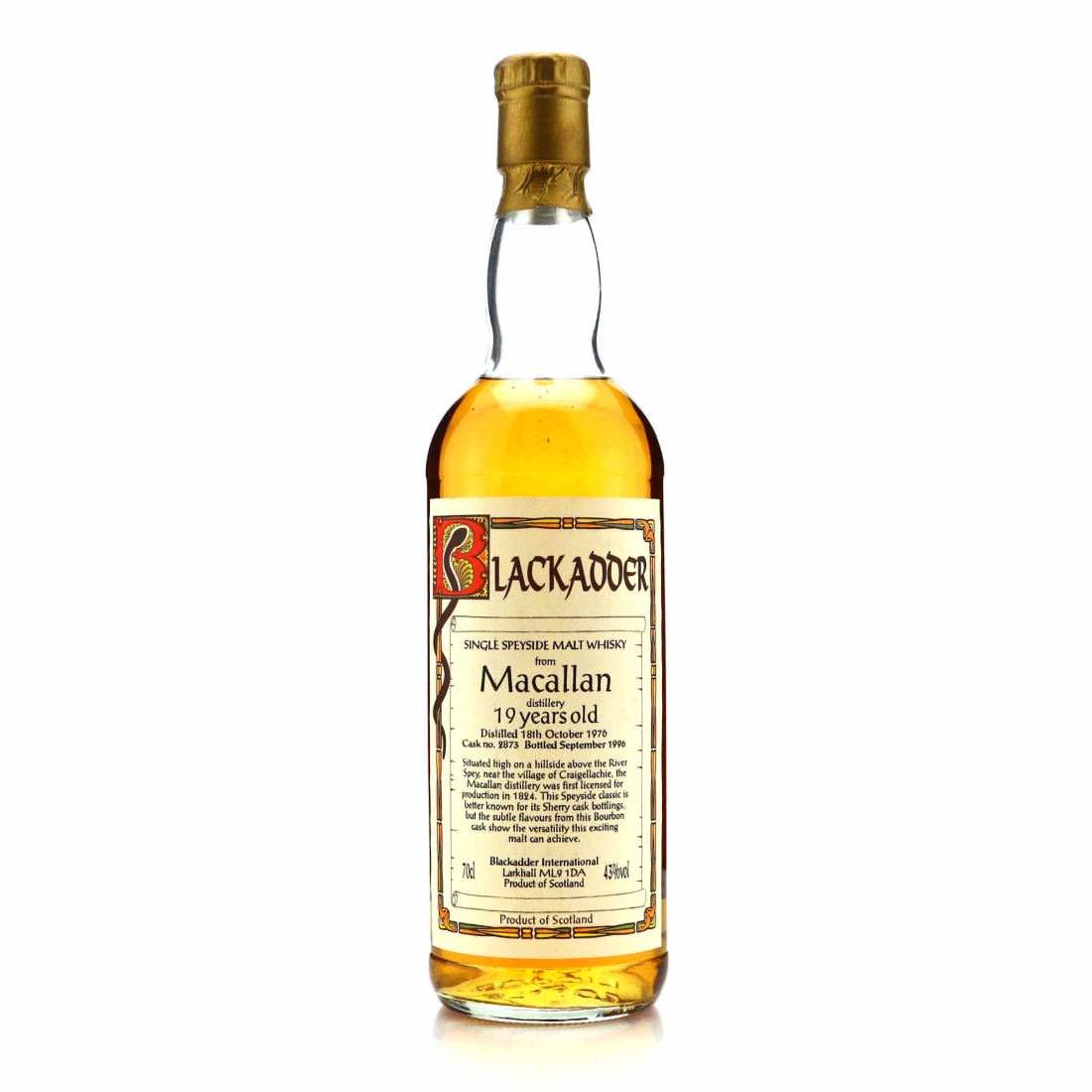 Macallan 1976 Blackadder 19 Year Old