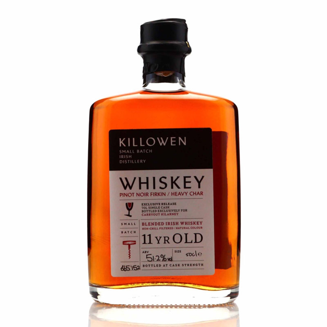 Killowen 11 Year Old Single Cask Irish Whiskey 50cl / Carryout Kilarney
