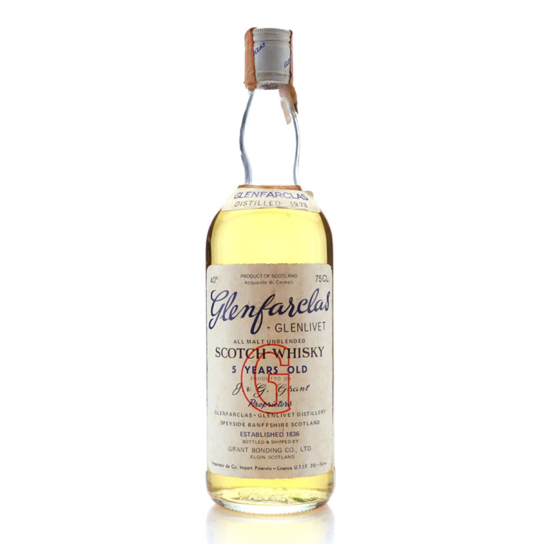 Glenfarclas 1973 Grant Bonding Co 5 Year Old / Co. Pinerolo Import