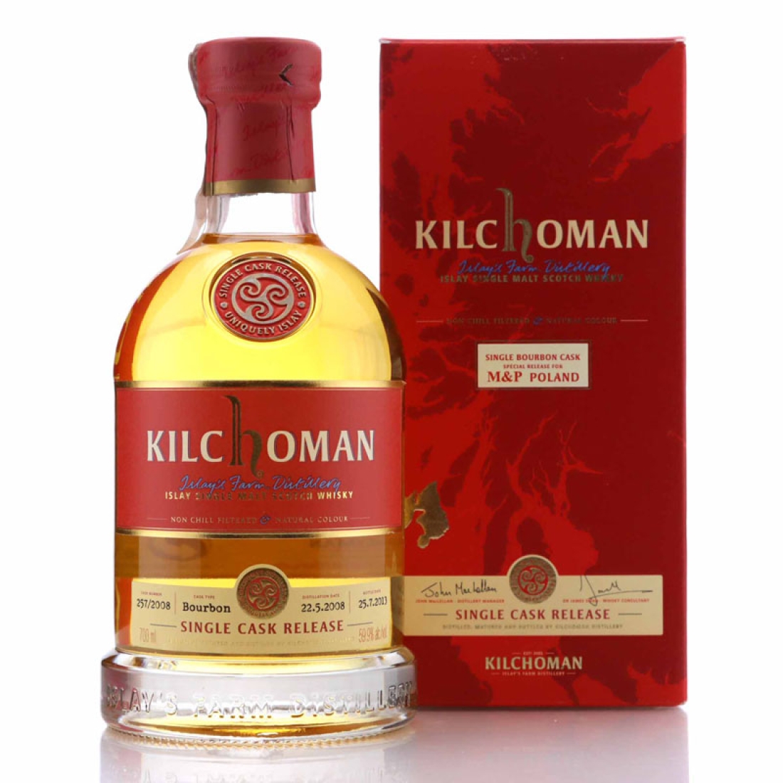 Kilchoman 2008 Single Bourbon Cask #257 / M&P Poland