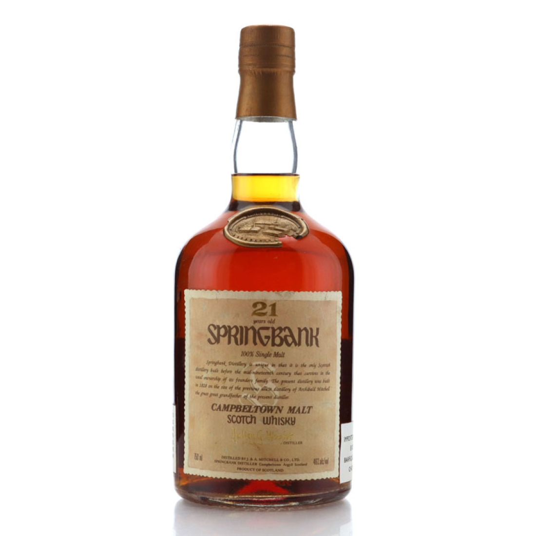 Springbank 21 Year Old Hedley G. Wright 75cl / US Import