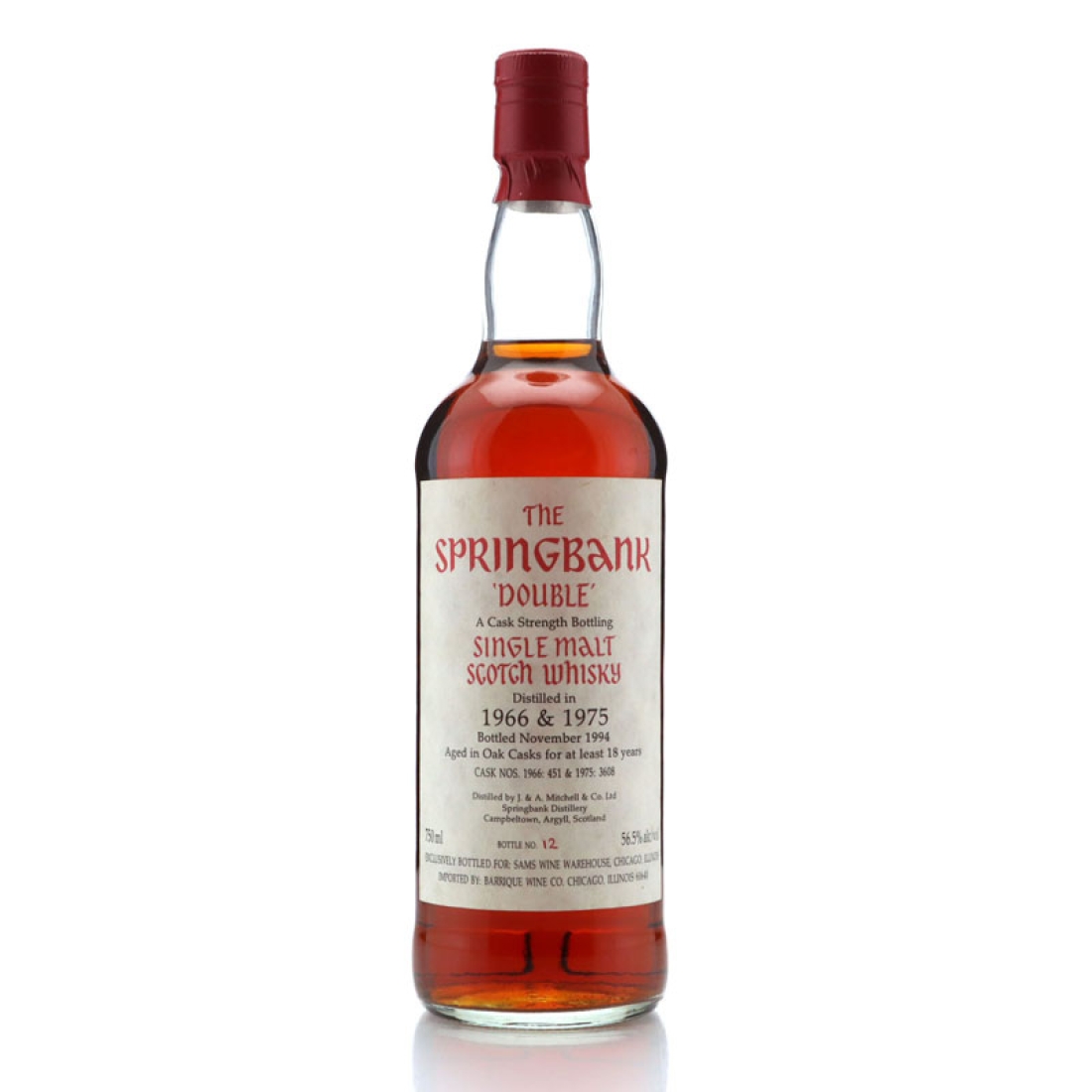 Springbank 'Double' 18 Year Old Cask Strength 75cl / Sams Wine Warehouse