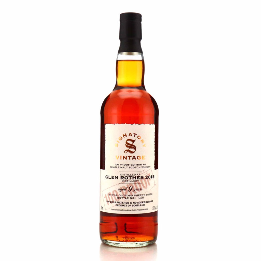 Glenrothes 2015 Signatory Vintage 9 Year Old 100 Proof
