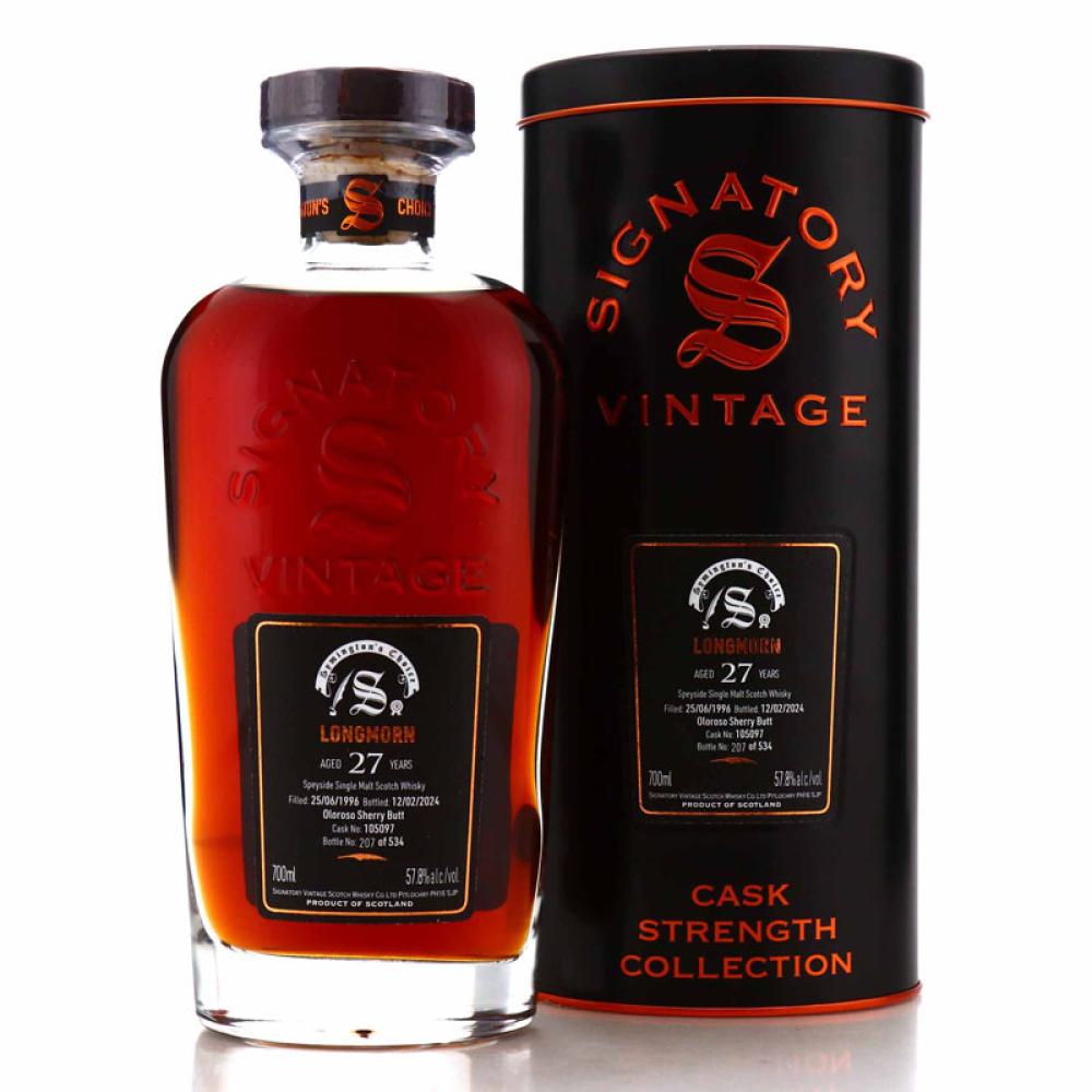 Longmorn 1996 Signatory Vintage 27 Year Old Cask Strength