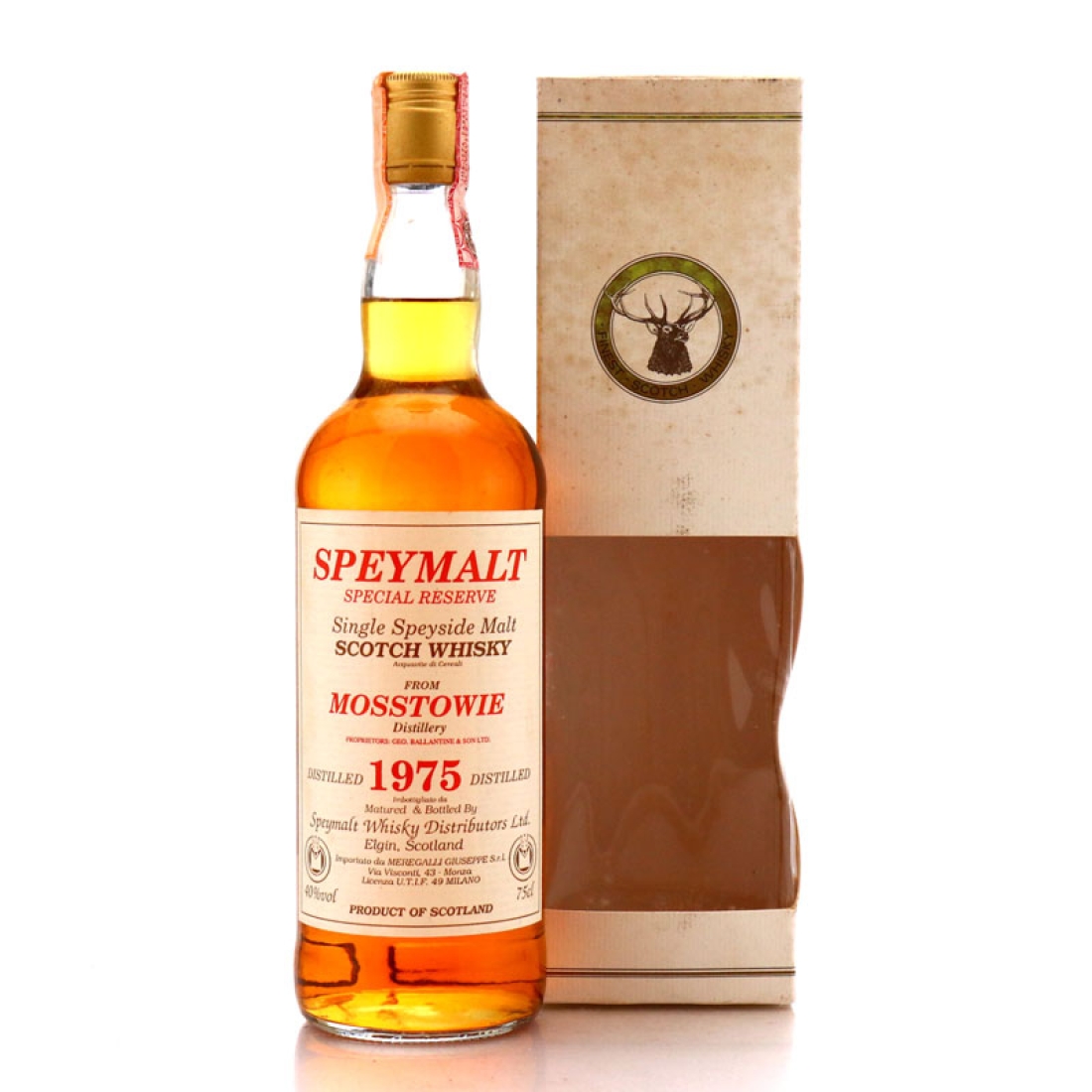 Mosstowie 1975 Gordon and MacPhail 'Speymalt' / Meregalli Import