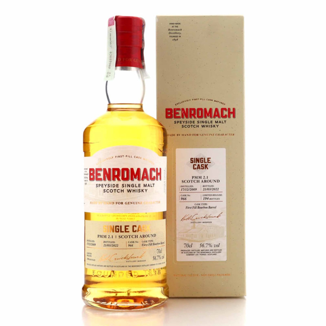 Benromach 2009 Single Bourbon Cask #966