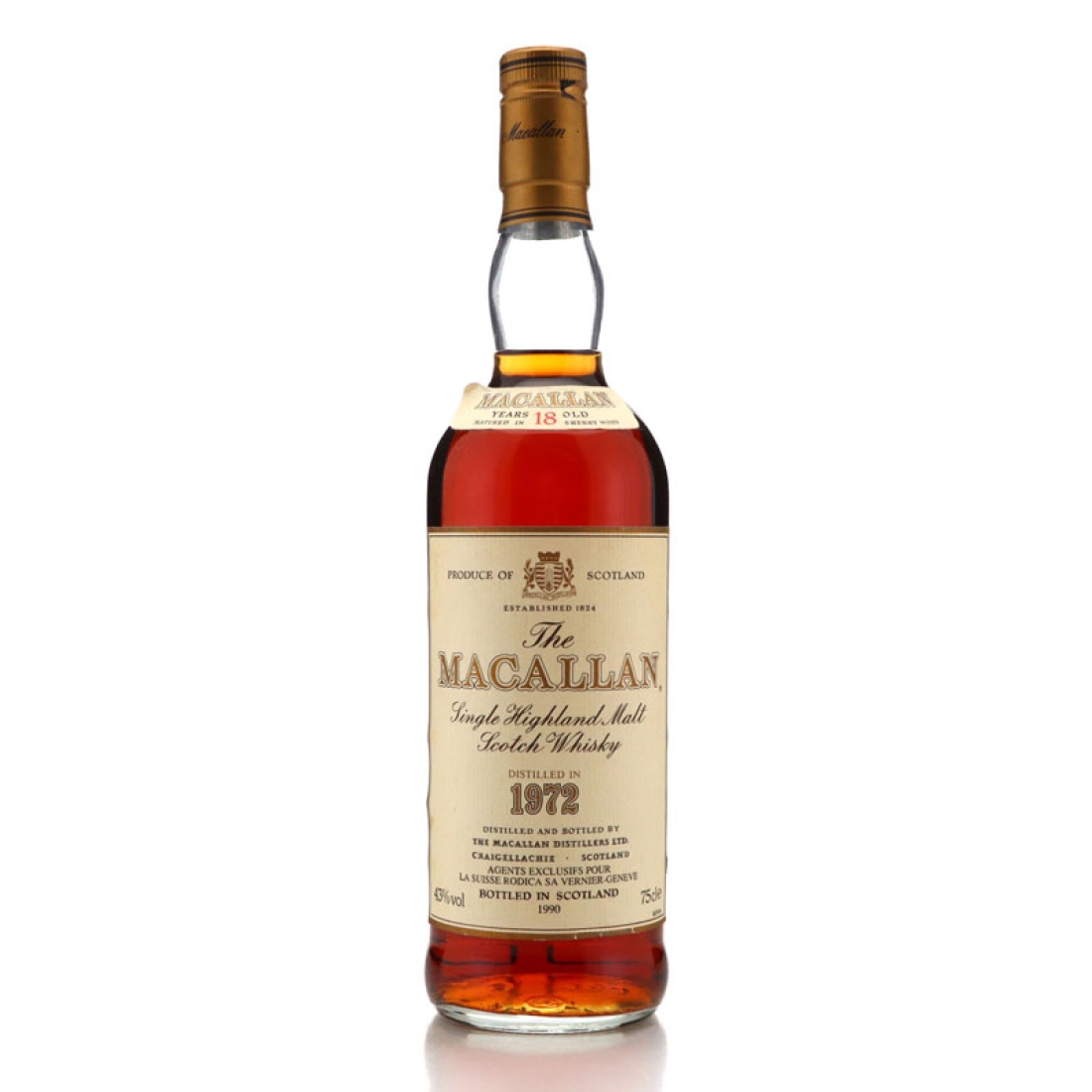 Macallan 1972 18 Year Old / La Suisse Rodica Import