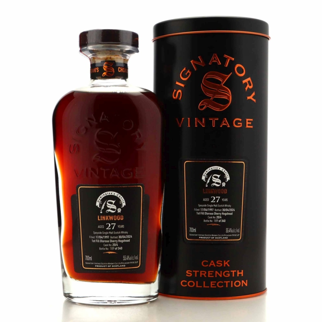Linkwood 1997 Signatory Vintage 27 Year Old Cask Strength / Symington's Choice