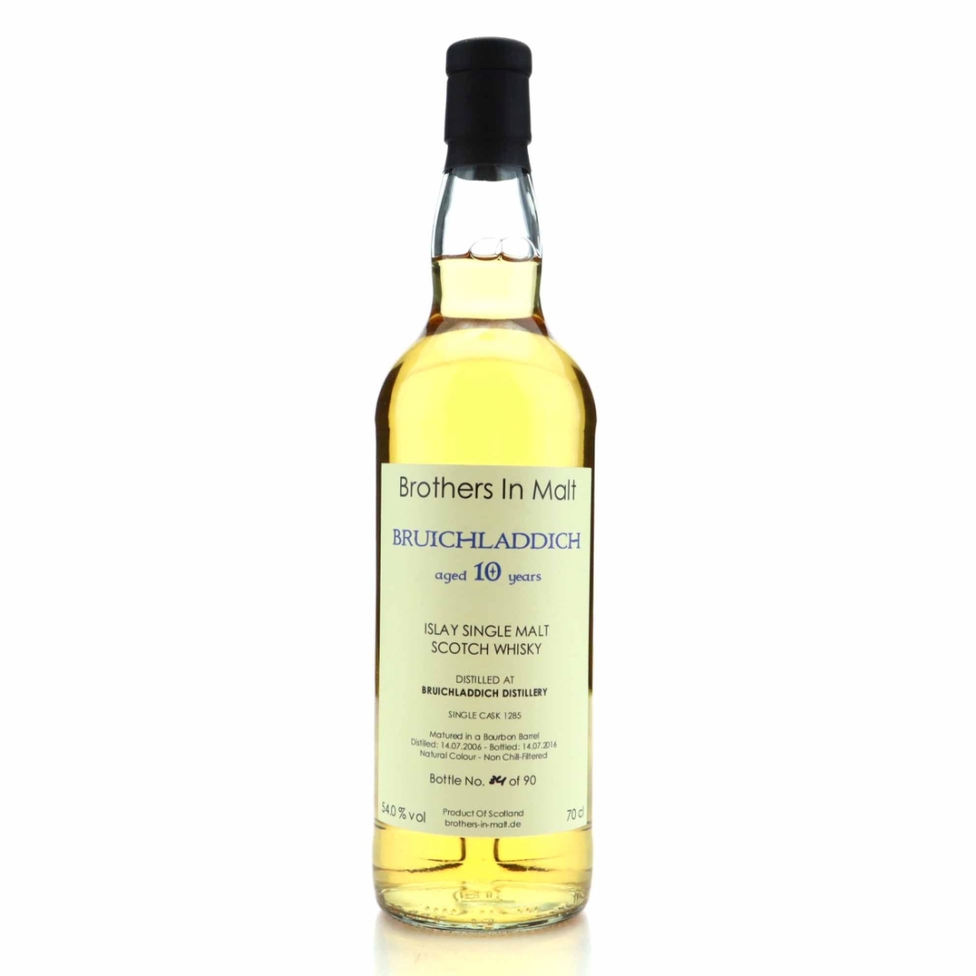Bruichladdich 2006 Private Cask 10 Year Old #1285 / Brothers in Malt