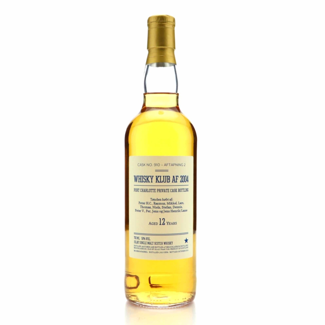Port Charlotte 2004 Private Cask 12 Year Old #910 / Whisky Klub AF 2004