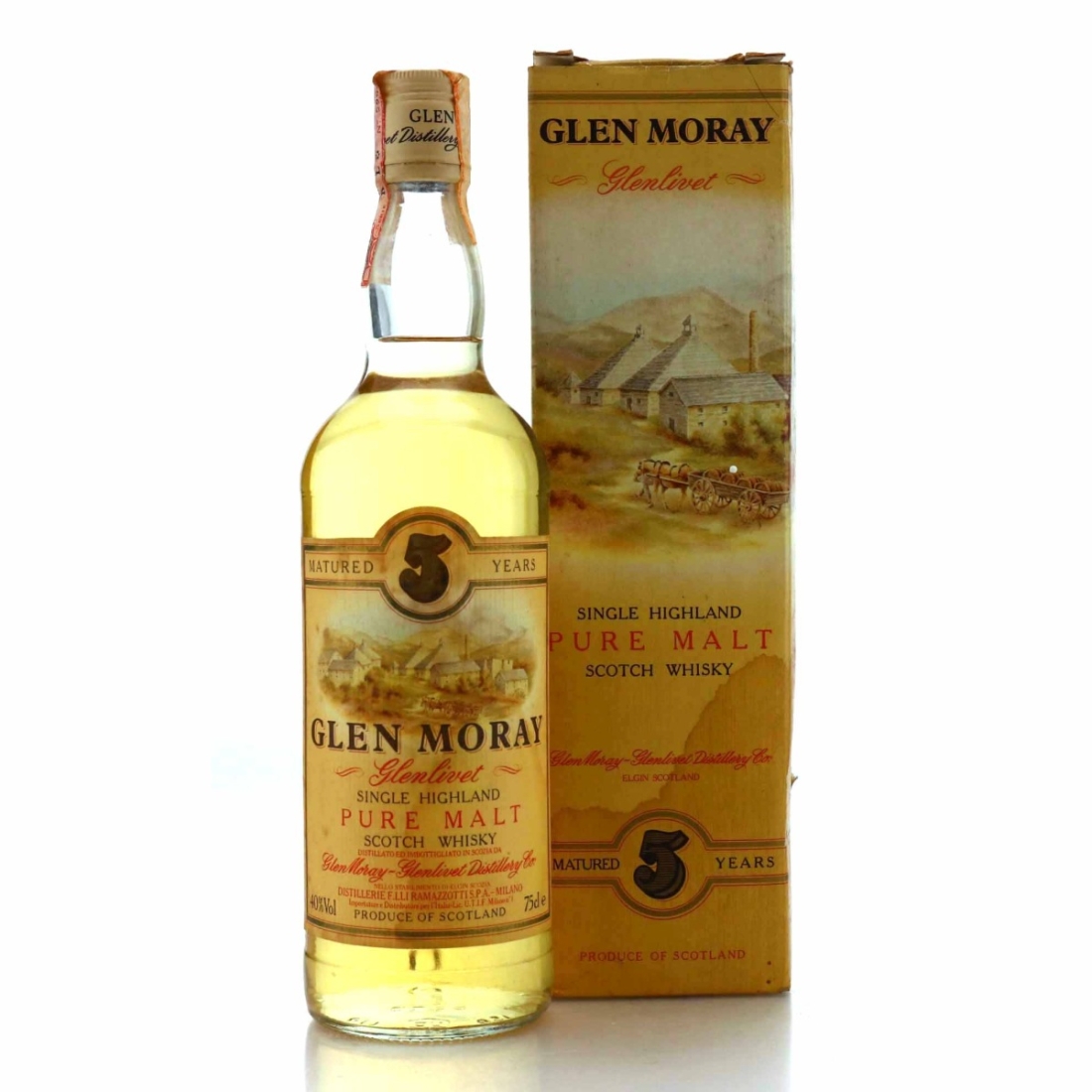 Glen Moray 5 Year Old 1980s / Ramazzoti Import