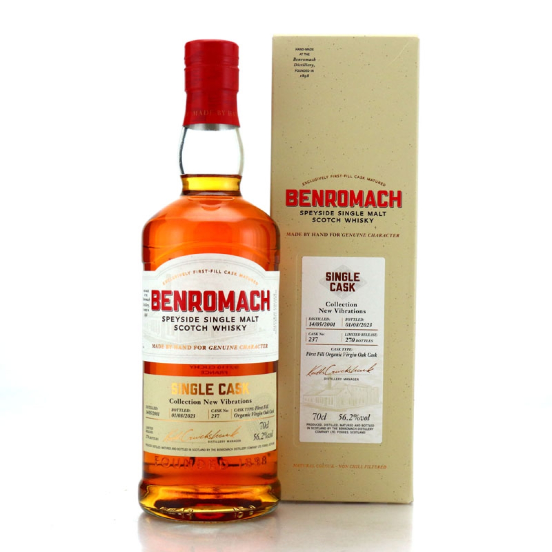 Benromach 2001 Single Virgin Cask #237 /  New Vibrations