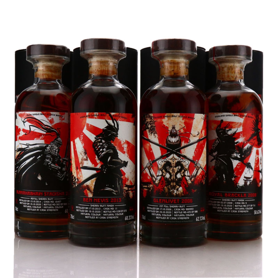 Signatory Vintage Samurai Labels 4 x 70cl / Kirsch Whisky