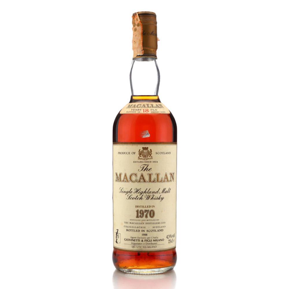 Macallan 1970 18 Year Old / Giovinetti Import