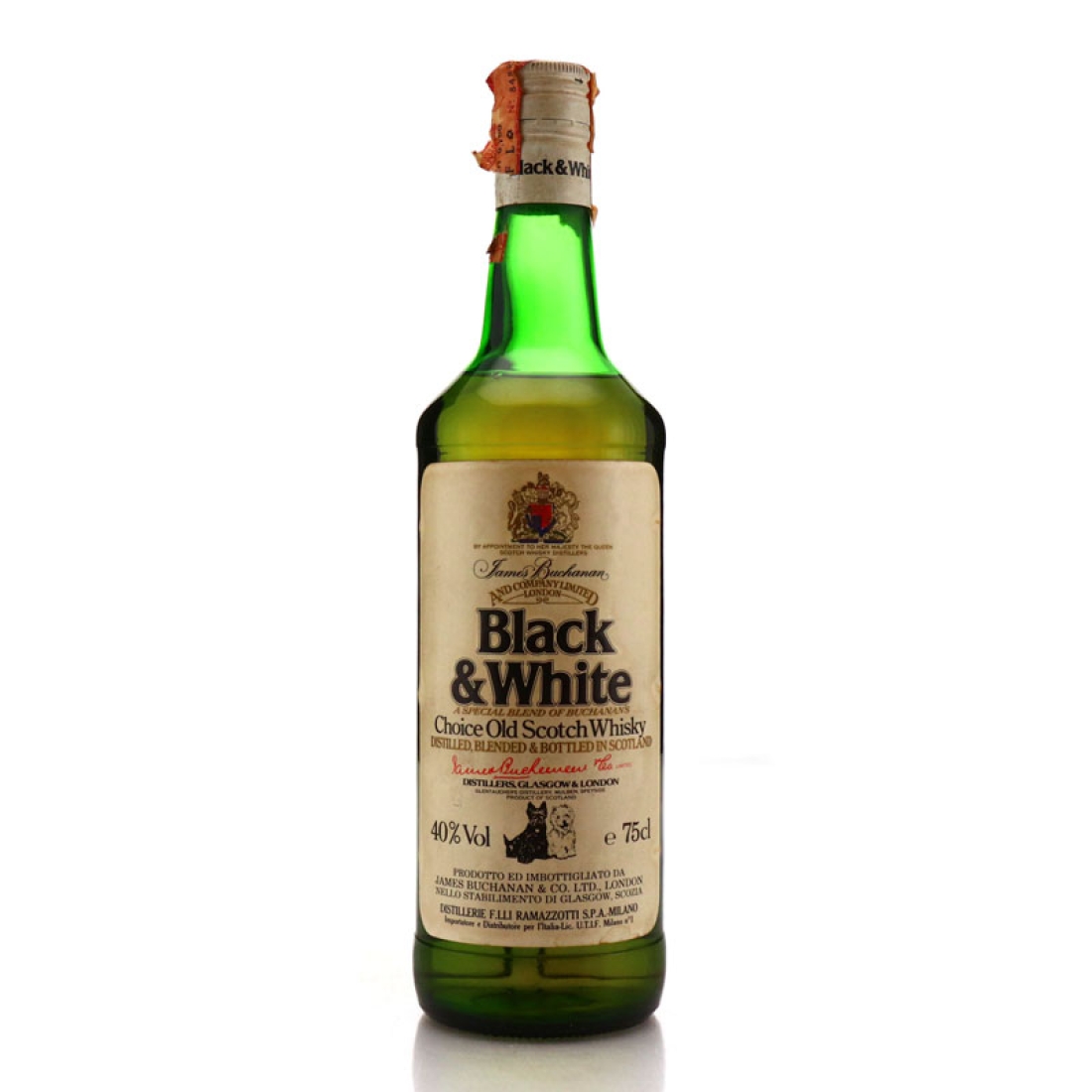 Black and White Scotch Whisky 1980s / Ramazzotti Import