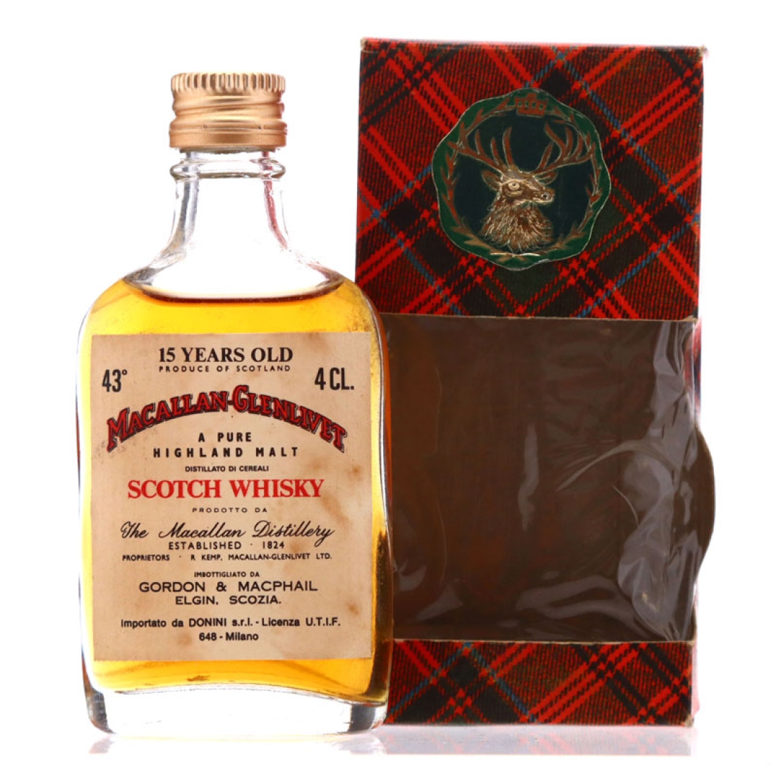 Macallan 15 Year Old Gordon and MacPhail Miniature 4cl 1970s / Donini Import