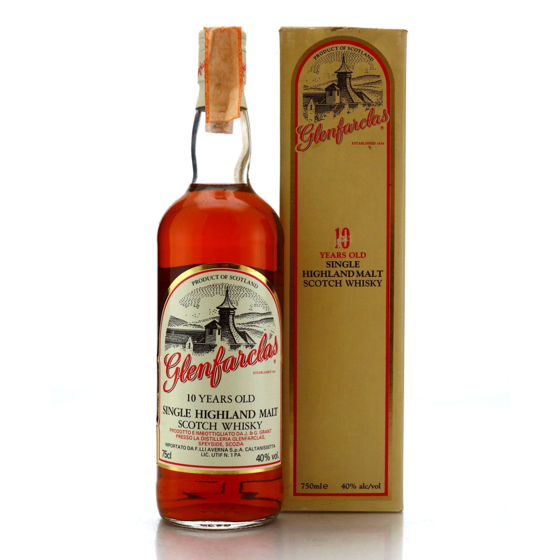 Glenfarclas 10 Year Old 1980s / Averna Import