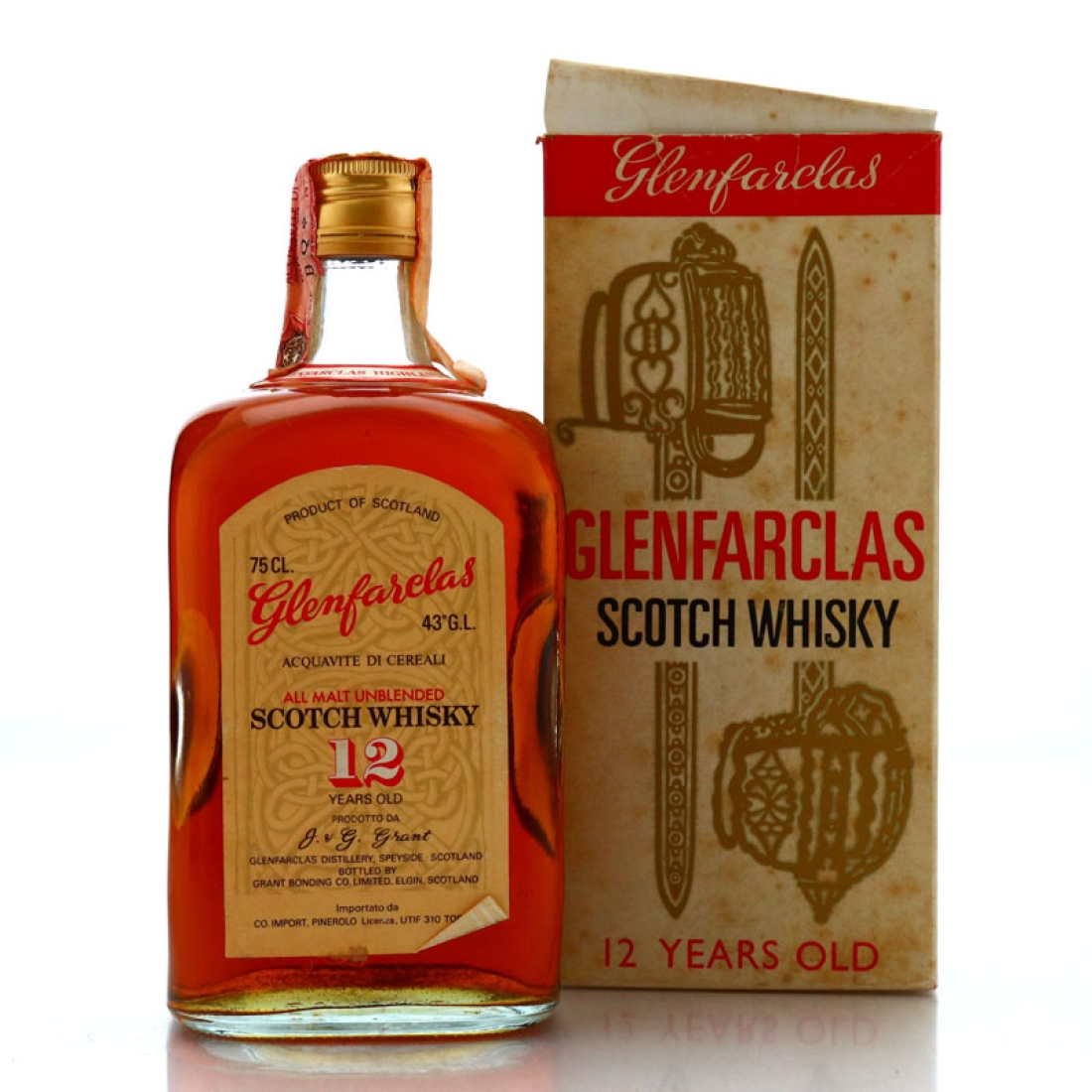 Glenfarclas 12 Year Old Grant Bonding Co 1970s / Co. Pinerolo Import