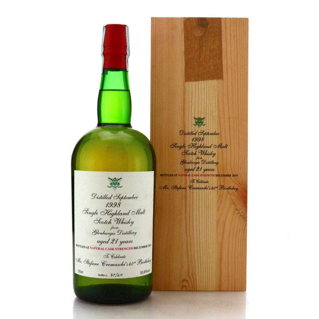Glenburgie 1998 High Spirits 21 Year Old 1.5 Litre / Stefano Cremaschi 40th Birthday
