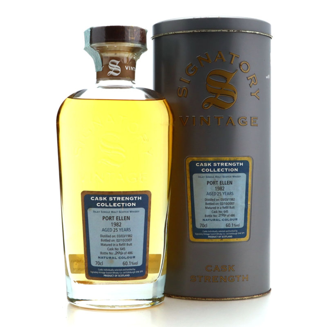 Port Ellen 1982 Signatory Vintage 25 Year Old Cask Strength #645