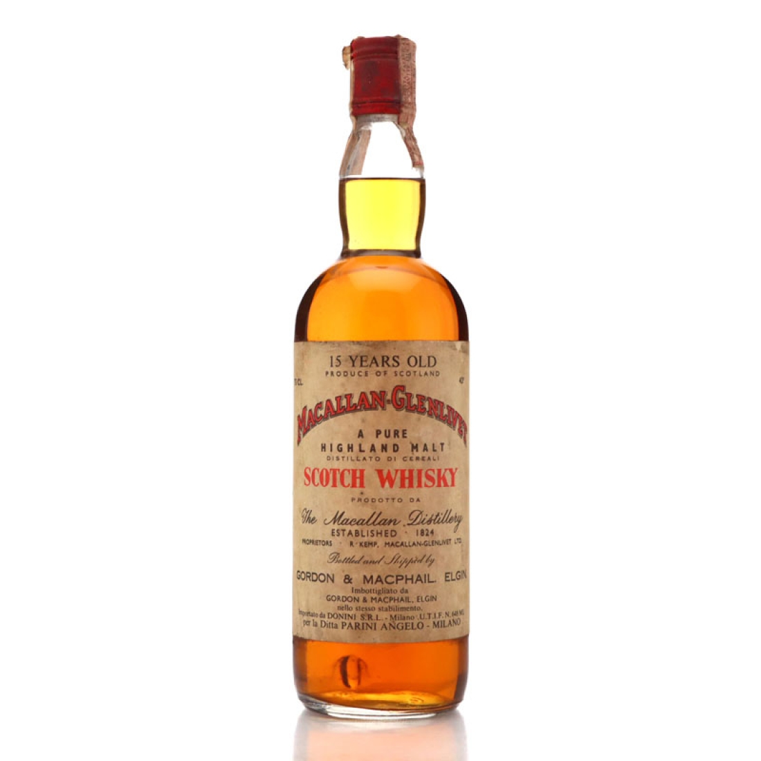 Macallan 15 Year Old Gordon and MacPhail 1970s / Parini Angelo