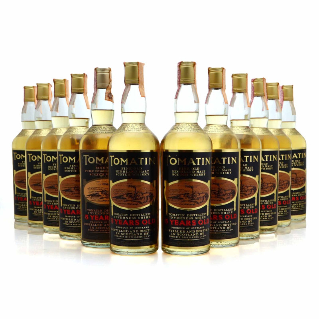 Tomatin 5 Year Old 1970s / Bocchino Import 12 x 75cl - Case