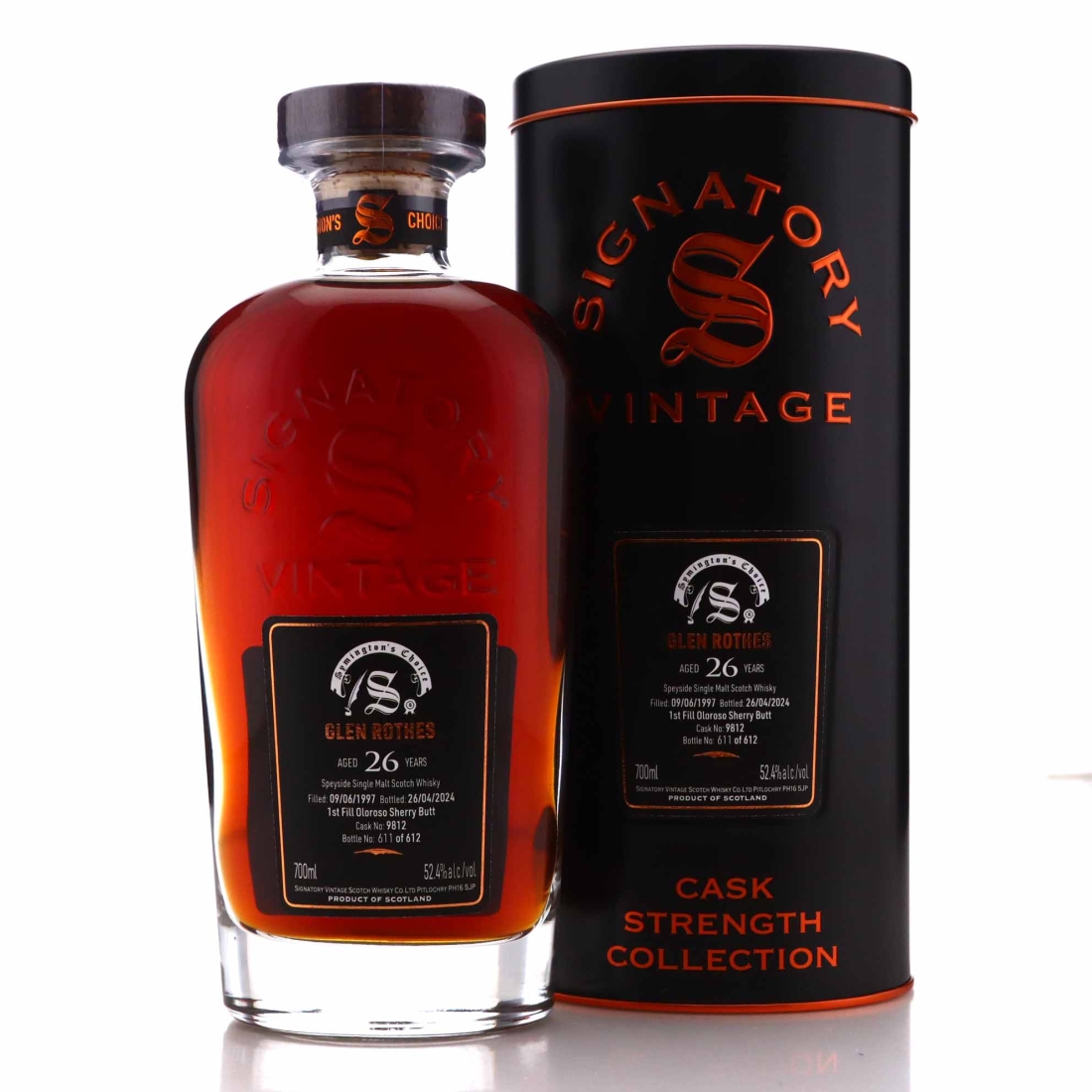 Glenrothes 1997 Signatory Vintage 26 Year Old Cask Strength / Symington's Choice