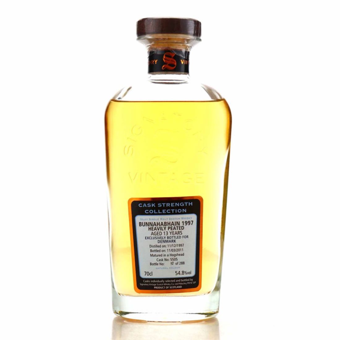 Bunnahabhain 1997 Signatory Vintage 13 Year Old Cask Strength / Denmark