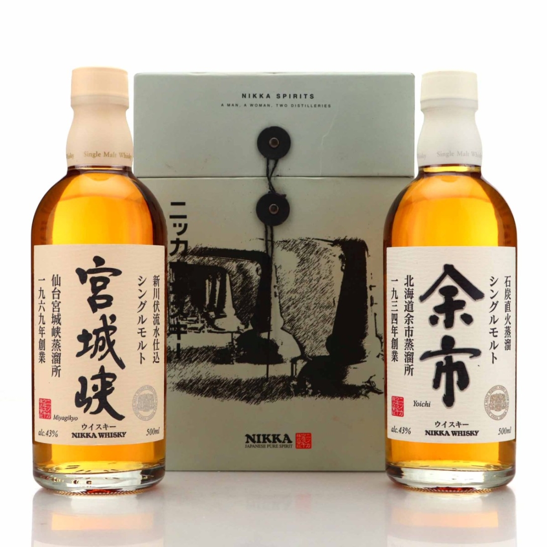Yoichi & Miyagikyo Single Malt 2 x 50cl
