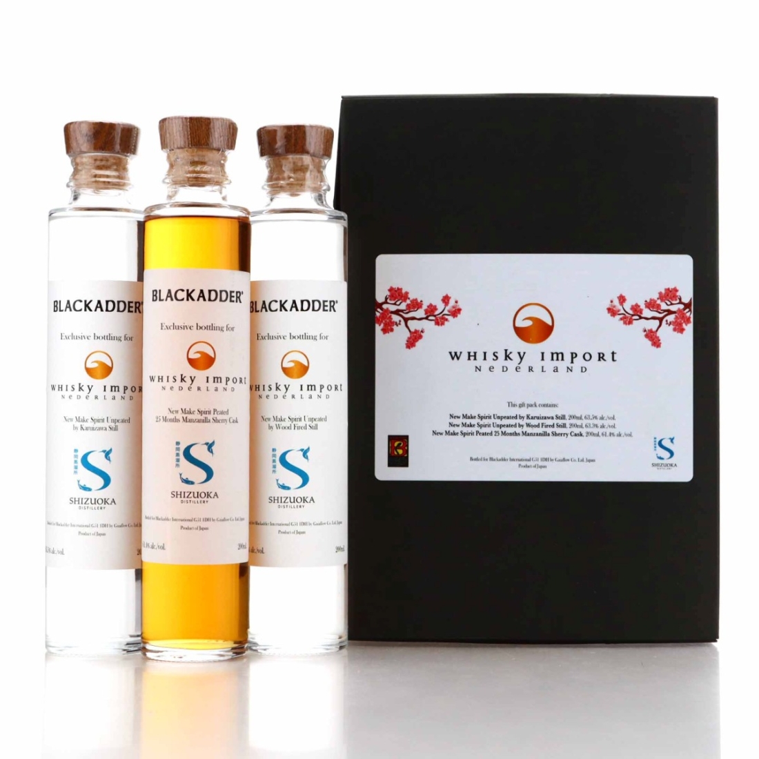 Shizuoka Blackadder New Make Pack 3 x 20cl / Whisky Import Nederland