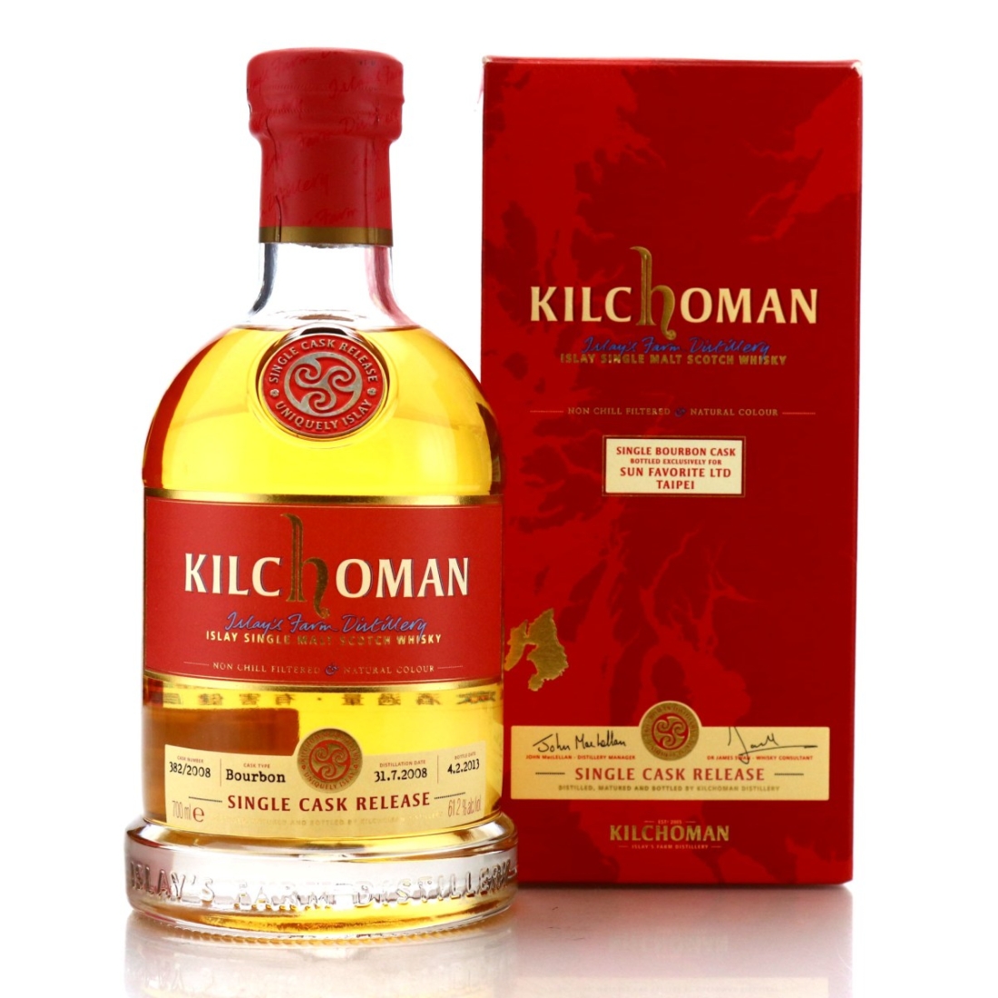 Kilchoman 2008 Single Bourbon Cask #382 / Sun Favorite Ltd Taipei