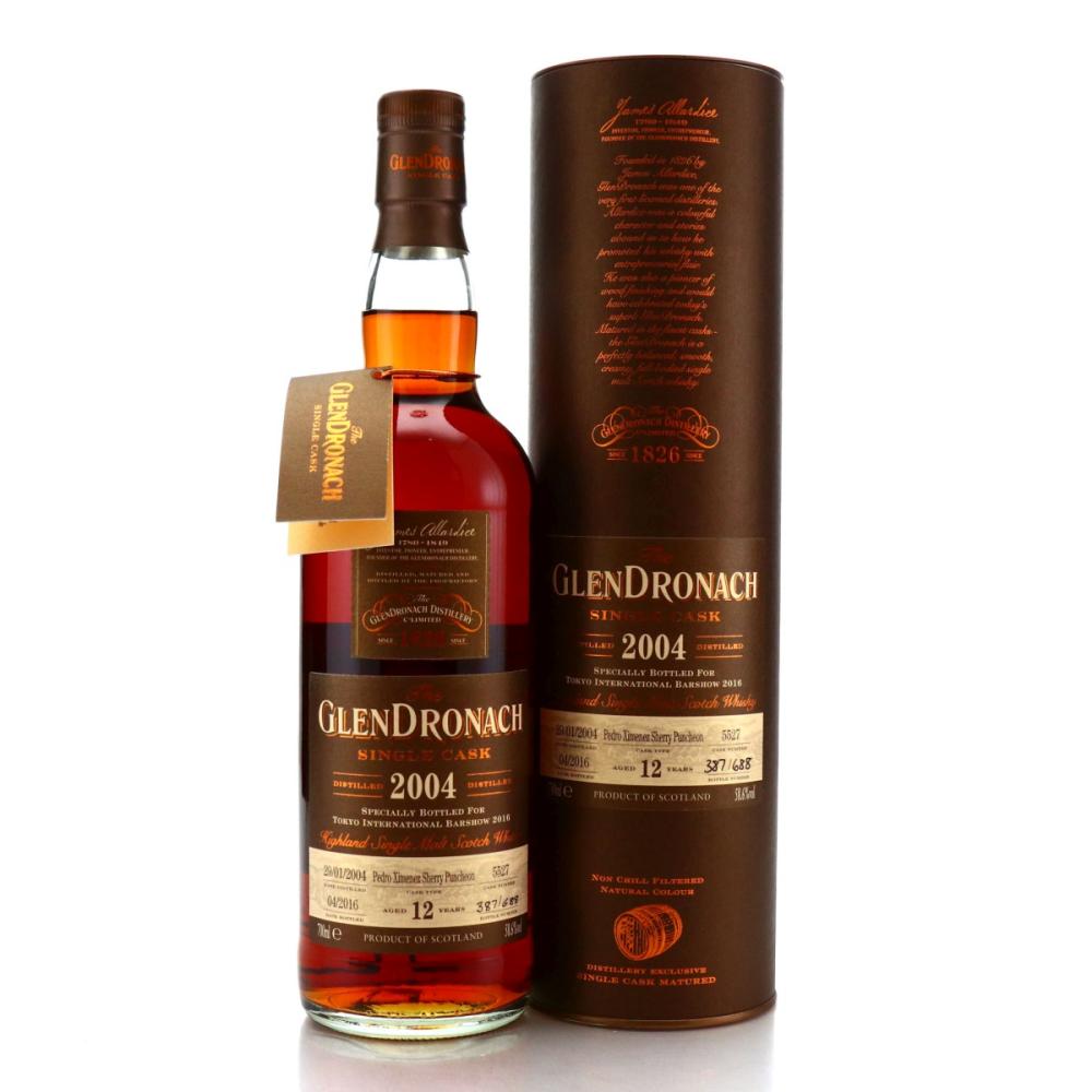 Glendronach 2004 Single PX Cask 12 Year Old # 5527 / Tokyo International Bar Show 2016