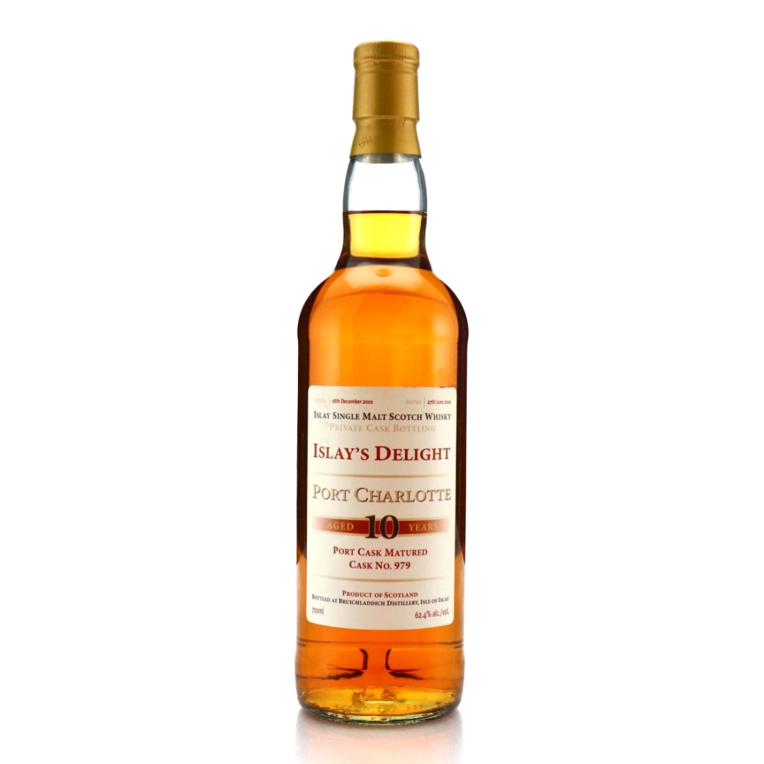 Port Charlotte 2001 Private Cask 10 Year Old #979