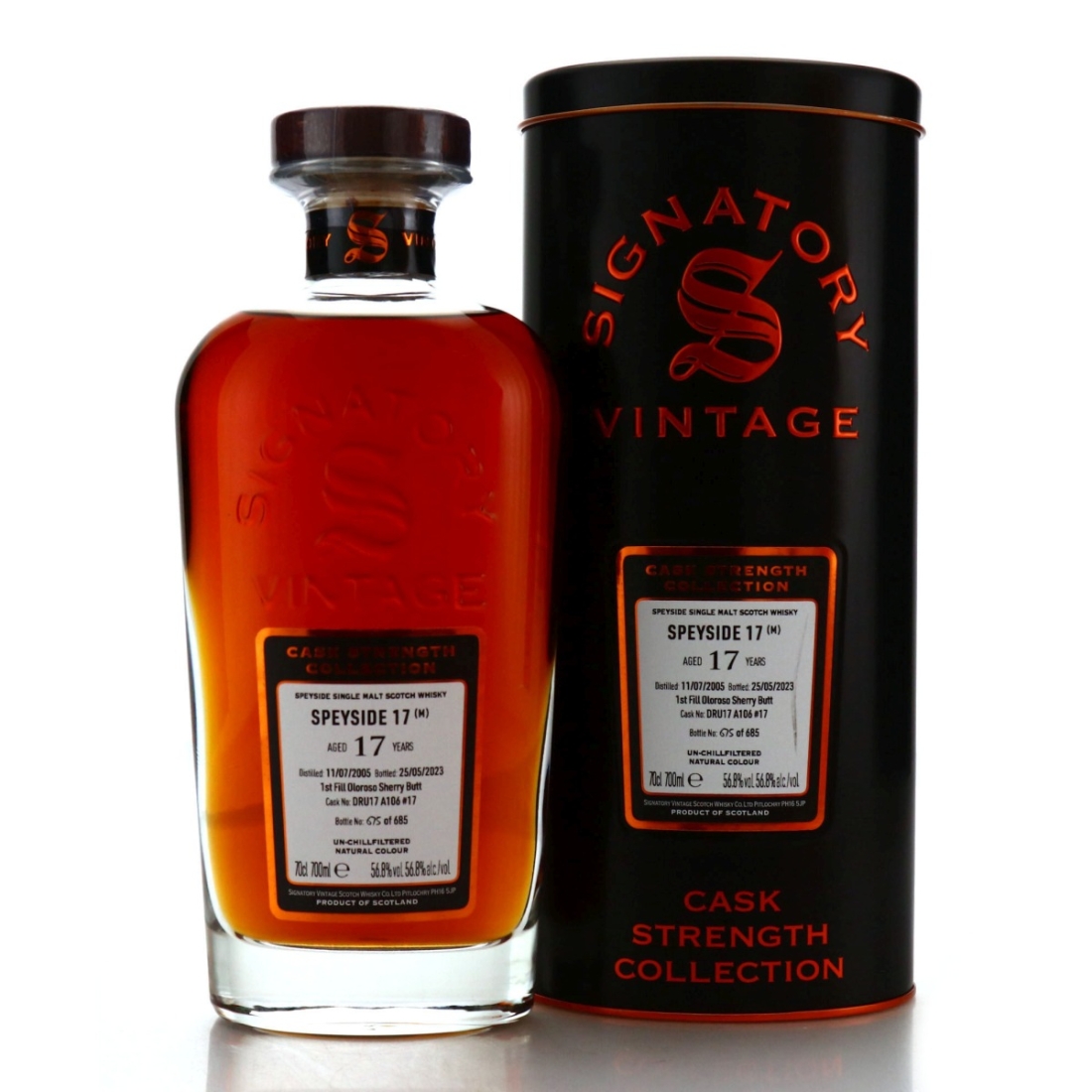 Macallan 'Speyside 17' 2005 Signatory Vintage 17 Year Old Cask Strength #17