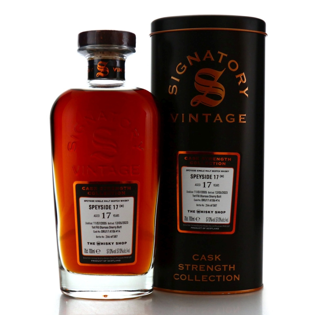 Macallan 'Speyside 17' 2005 Signatory Vintage 17 Year Old Cask Strength #14 / The Whisky Shop