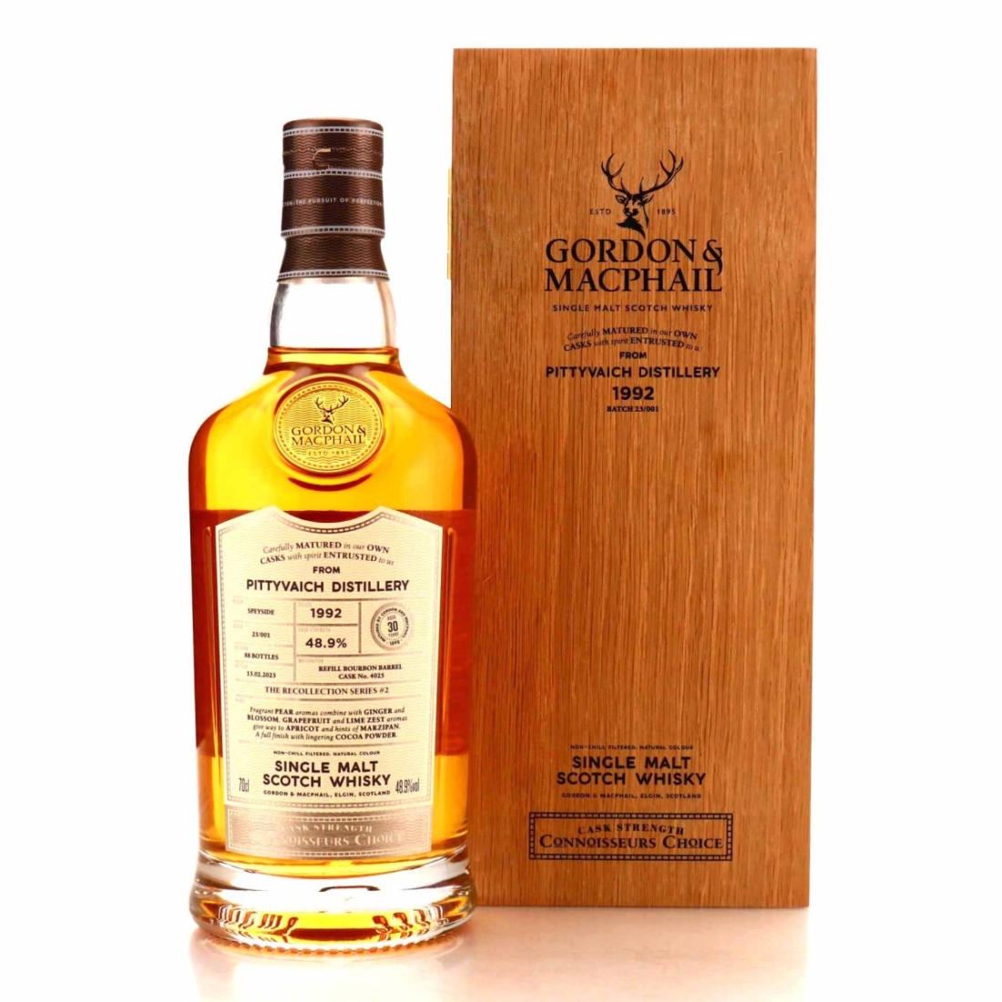 Pittyvaich 1992 Gordon and MacPhail 30 Year Old Batch #23/001