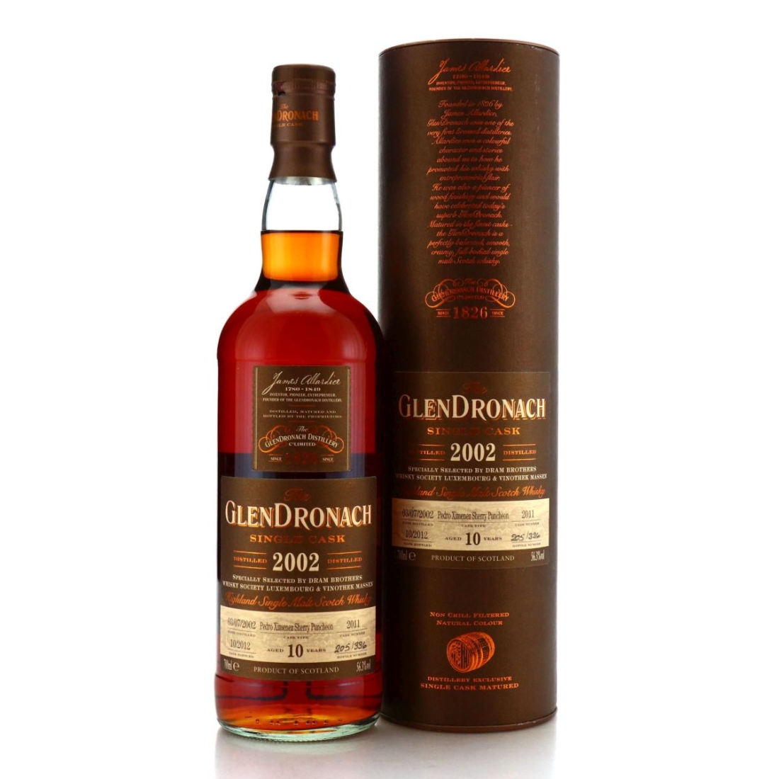 Glendronach 2002 Single PX Cask 10 Year Old #2011 / Dram Brothers & Vinothek Massen